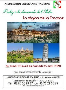 Voyage en Italie du lundi 20 au samedi 25 avril 2020