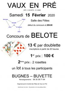 Concours de belote (Vaux en Pré)