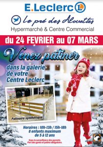 Patinoire dans la galerie du Centre Leclerc de Montceau