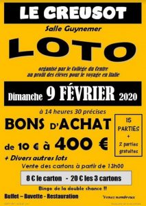 Loto du Collège Centre du Creusot