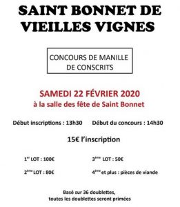 Concours de manille à Saint-Bonnet-de-Vieille-Vignes (Sortir)