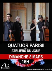 Montceau : Concert du Quatuor Parisii à l’Auditorium des Ateliers du Jour