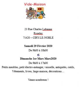 Vide maison à Ciry-le-Noble