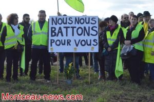 Montceau-les-Mines : Rassemblement des Gilets Jaunes