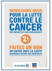 Montceau : E.Leclerc et La Ligue contre le cancer