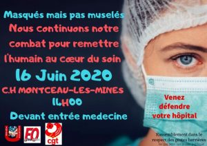 Montceau – manifestation du mardi 16 juin 2020 (Social)