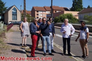 Visite de chantier à Montcenis pour une sécurisation des abords de l’école