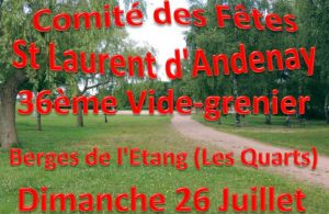 Vide-greniers du comité des fêtes de Saint Laurent-d’Andenay (Sortir)
