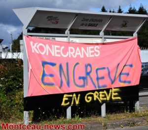 Grève à l&rsquo;usine  Konecranes de Saint-Vallier (Social)