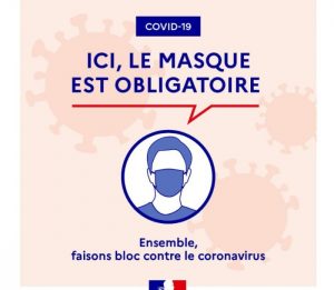 Masques obligatoires lieux publics clos