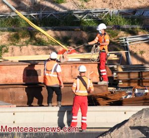 Blanzy : Les photos des travaux sur la RCEA…   À l’échangeur de la Fiole
