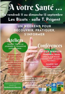 A votre santé ! Aux Bizots, du vendredi 11 au dimanche 13 septembre
