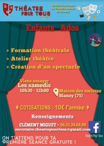 Blanzy : Association “Théâtre Pour Tous”