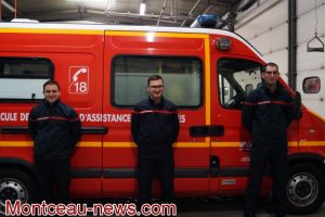 Trois nouveaux pompiers au centre de secours de Blanzy