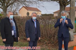 Visite de chantier à Mary pour André Accary