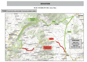RD105 – Communes de Mary et de Joncy : travaux de reprofilage