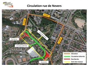 Le Creusot : travaux d’aménagement rue de Nevers