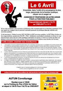 La CGT fonction publique appelle à manifester