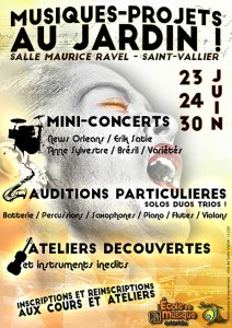 Saint-Vallier : L’École de musique vous donne RDV « Au jardin » !