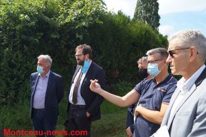 Visite de chantier à Montchanin : création d’une voie douce le long de l’ancienne voie ferrée