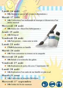 Montchanin : Programme des activités en famille de l’espace tuilerie