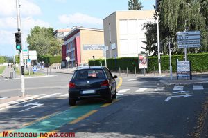 Montceau-les-Mines : marquage au sol