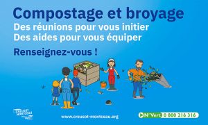 Des sensibilisations au compostage des biodéchets et au broyage des déchets verts (CCM)