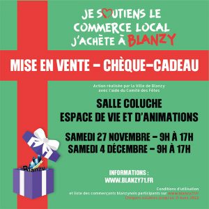 Opération « Chèques-cadeaux Noël 2021 à Blanzy »