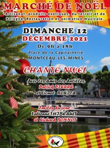Montceau : Marché de Noël place de La Capitainerie