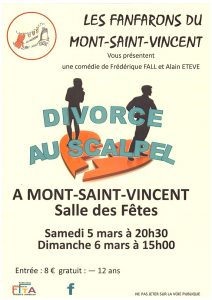 Théâtre “Les Fanfarons du Mont St Vincent” (Sortir)