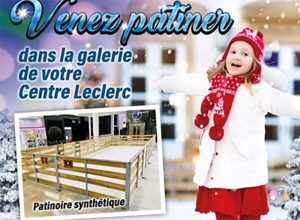 Patinoire dans la galerie du Centre Leclerc de Montceau