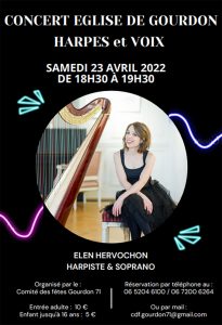 Concert Harpe et Voix à l&rsquo;église de Gourdon