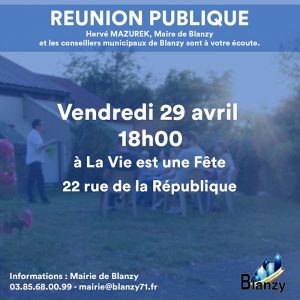 Blanzy : Réunion publique