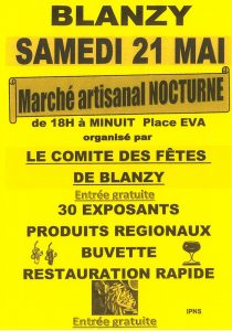 Marché artisanal nocturne à Blanzy