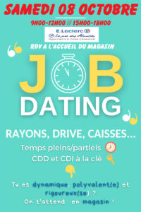 Votre magasin E.Leclerc de MONTCEAU LES MINES organise un job dating