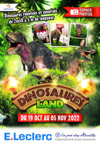 Les dinosaures s’exposent au Centre Leclerc Montceau