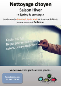 Montceau : Nettoyage citoyen d’hiver