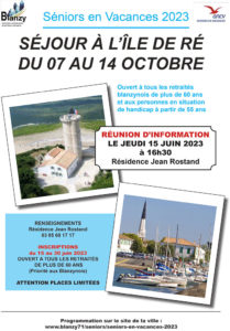 Réunion Séniors en vacances (Blanzy)