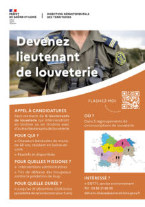 Le préfet recrute 6 lieutenants de louveterie