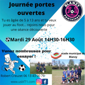 US Blanzy Féminines ouvre ses portes (Foot)