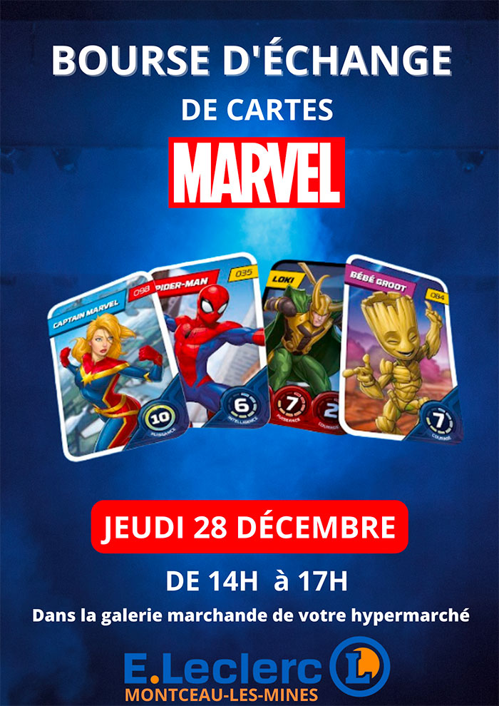 échange carte marvel leclerc