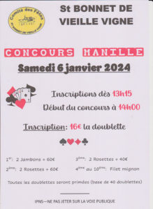 Concours de manille à Saint-Bonnet-de-Vieille-Vignes (Sortir)