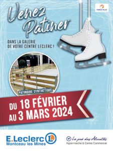 Patinoire dans la galerie du Centre Leclerc de Montceau