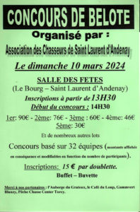 Association des chasseurs de Saint-Laurent d’Andenay