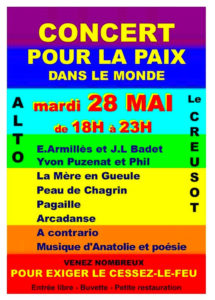 Montceau-les-Mines : collectif pour la paix dans le monde