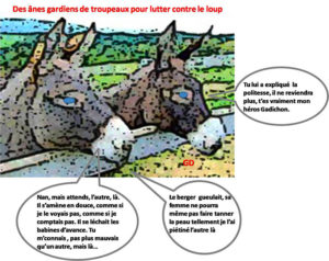 L’âne et le loup fable moderne