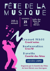 Fête de la musique à Saint-Bérain-sous-Sanvignes