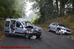 Fait divers : accident de la circulation Au Magny, rue de la Grange à Montceau