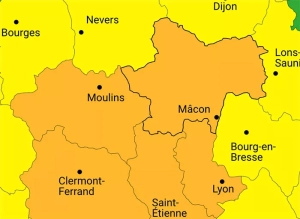 Alerte météo de vigilance orange pour vent violent sur le département de la Saône-et-Loire