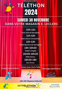 3ème Téléthon dans votre Centre Leclerc